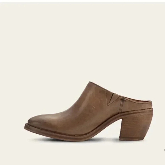 NEW Frye Rosalia Leather Mules Stone size 8.5 - Picture 10 of 10